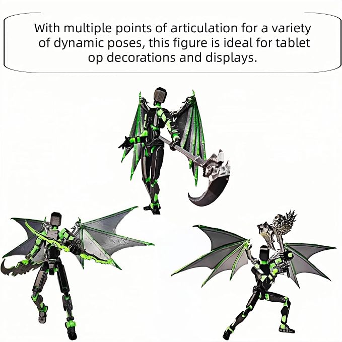 SENROELECTRONAGE T13 Action Figure Assembly Completed, Upgraded 3D Printed T13 Action Figure, The Dummy 13 is Very Suitable for Office Desks and Birthday Cake Decorations