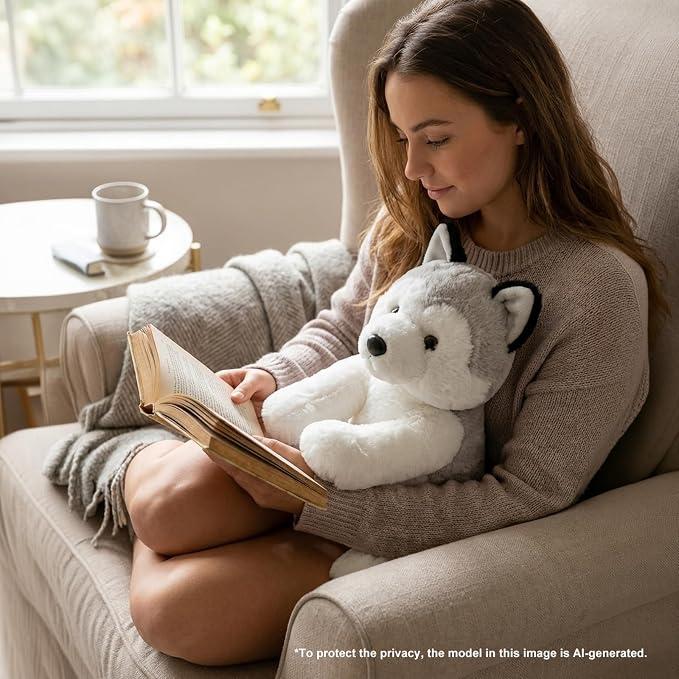 WEIGEDU Siberian Husky Stuffed Animals, 12 inches | Soft Puppy Plush Toy, For Kids, Girls, Boys, Baby, Birthday Gift, Bedtime Gift