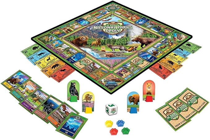 MasterPieces National Parks Opoly Jr. Board Game, 13.5 inches tall