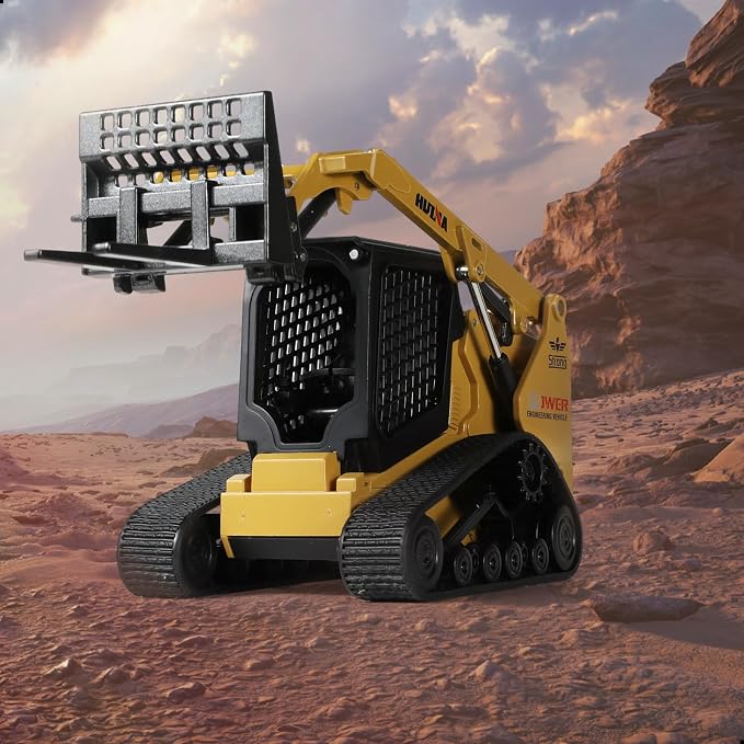 Forklift Construction Toys, Die-cast Scale All Metal Mini Construction Vehicle Fork Truck, Collection Forklift Desk Decoration Toy Gift for Kids Adult-Yellow