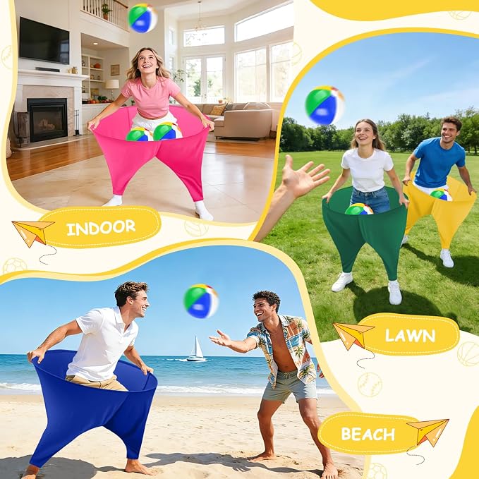 Granny Pants Yard Game Giant Granny Pants Outdoor Game Includes Bouncy Balls & Air Pumps Hilarious Outdoor Games for Adults and Family Backyard Gatherings Beach Games Team-Building Activities