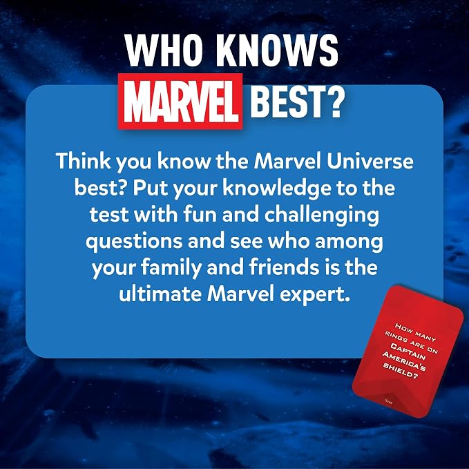 Skillmatics Card Game - Who Knows Marvel Best, Family Party Game for Boys, Girls, Teens, Adults Who Love Avengers, Spiderman, Iron Man, Hulk, Fun for Game Night, Gifts for Ages 8, 9, 10 and Up