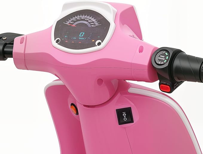 Qaba 24V Kids Motorcycle, Electric Motorcycle with 250W Motor, 3.7-9.9 mph, 7AH Batteries, 12" Inflatable Tires and Rear Suspension, Battery Powered Ride On Toy with LED Lights for 8-12 Years, Pink
