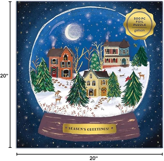 Galison Winter Snow Globe 500 Piece Puzzle