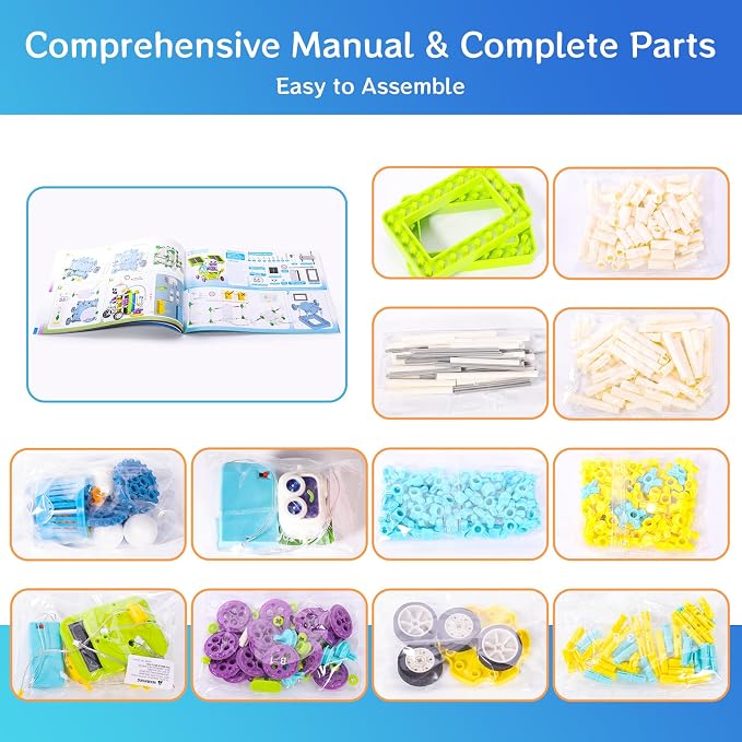 Solar Power Kits, 36+ Model STEM Robot Building Toys for Kids 4-12, 434 Pcs with Solar/Gears/Sensors, Educational Science Engineering Projects, Birthday for Boys Girls