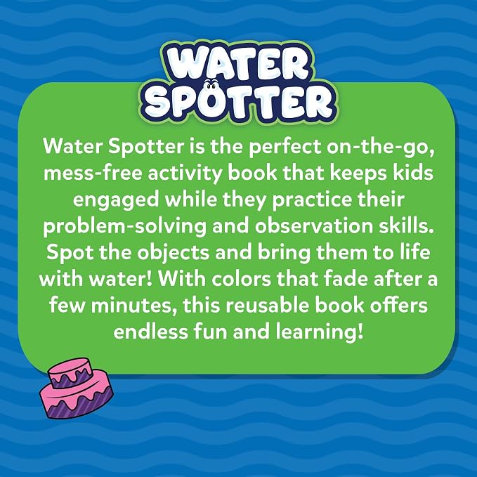 Skillmatics Reusable Search & Find Book - Water Spotter, Mess-Free Paint with Water Kit, Learning Activity, Animals, Screen-Free Fun, Travel Toy, Gifts for Boys & Girls Ages 4, 5, 6, 7, 8