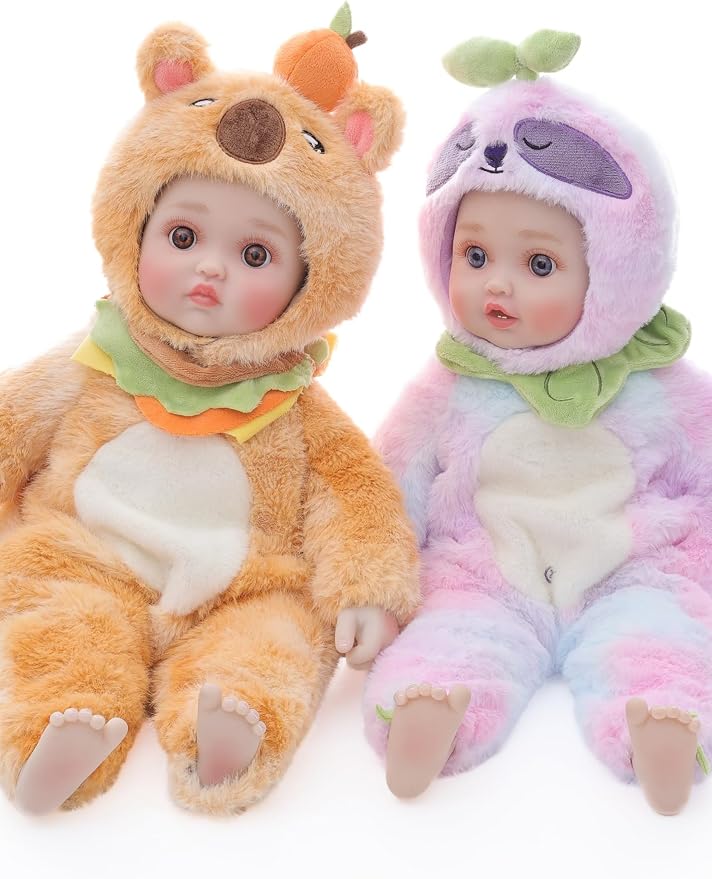 Baby Doll, 18 Inch Realistic Soft Body Baby Doll Real Life Baby Dolls with Accessories, for 3+ Year Old Girls, Pretend Play, Collection, Gift-Ready (18", Orange)