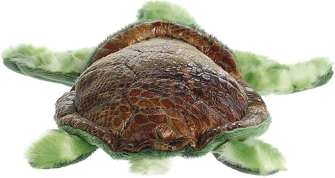 Aurora® Adorable Mini Flopsie™ Splish Sea Turtle™ Stuffed Animal - Mini Companions Ready for Playful Adventures - for Kids All Ages, Toddlers, Adults, and Families - Green 7.5 Inches