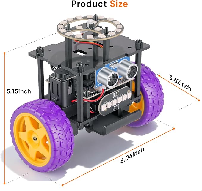 Smart Robot Car Kit Toys for Kids Ages 8-12 12-16, Remote Control Building Robotics Kit, STEM Educational Science Kit Gifts for Teen Boys Girls 8-13 14 15 16 Year Old