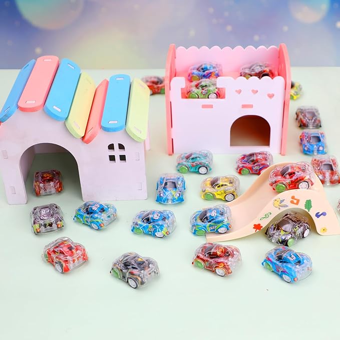 Worgree 50 Pcs Mini Pull Back Cars, Small Race Car Toys Bulk Party Favors for Kids 4-8 8-12 Treasure Box Toys for Classroom Prizes Pinata Goodie Bags Stuffers Birthday Gifts for Boys Girls Toddlers