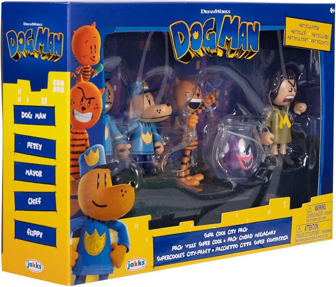Dog Man 2.5" Inch Figures 5-Pack Multipack from Jakks Pacific's Wave #3
