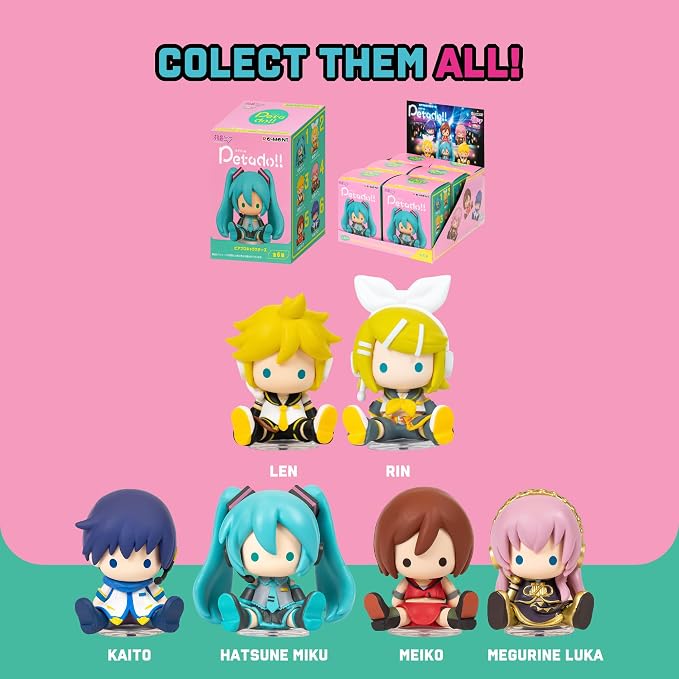 Hamee RE-Ment Hatsune Miku Blind Box Figure for Birthday Gift, Party Favor, Collectible Toy (Hatsune Miku petadoll - Piapro Characters) – 6 Pc. (Full Set)