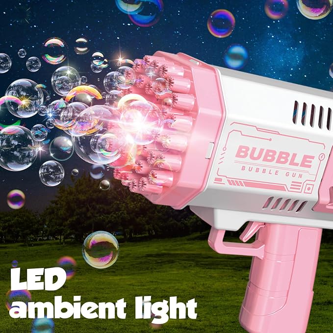 JONEG Toys for 3-8 Year Old Boys Girls: Bubble Machine for Kids with Bubble Solution, Gifts for 3 4 5 6 7 8 Years Old Boy Birthday Toy for Kid Toddlers Ages 4-6 Outdoor Wedding Bubbles Blower Maker