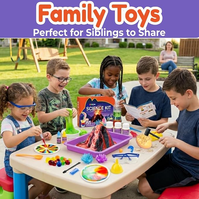 BenBen Ultimate Science Kit for Kids Ages 8-14, 155 Hands-On STEM Experiments for Family Fun & Creative Learning, Gift for Boys Girls