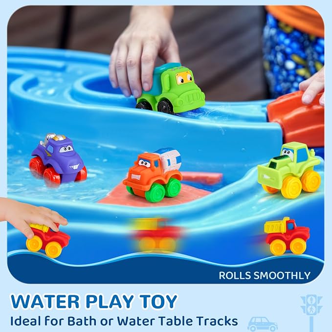 bessome Soft Rubber Cars Toy for 1+ Year Old Boy with Playmat (Storage Bag)|12 PCS Construction Cars Baby Toys for Toddler Toys Age 18 Months |First Birthday Gift for 2 3 Year Old Boy