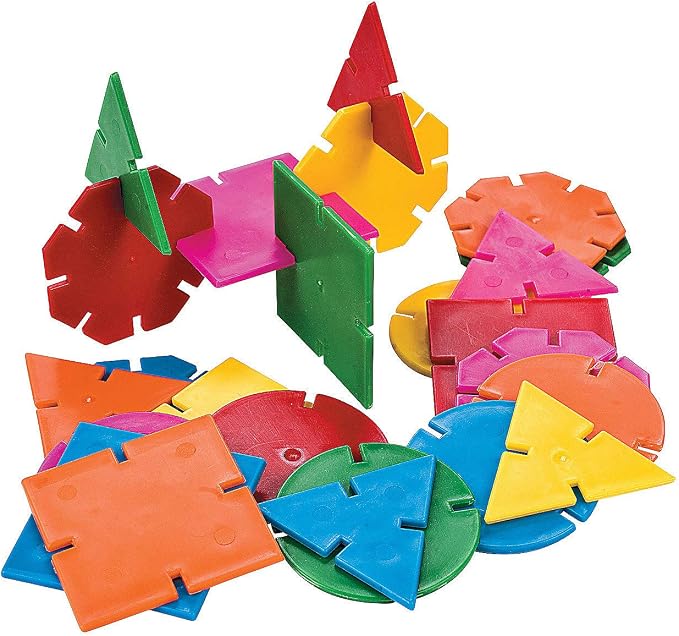 Fun Express Building Block Set 400 PC - Educational Building Block Sets for Kids Ages 4-8 | Learning & Education Building Block Set for Kids | Great for Fine Motor Skills, Color & Shape Recognition