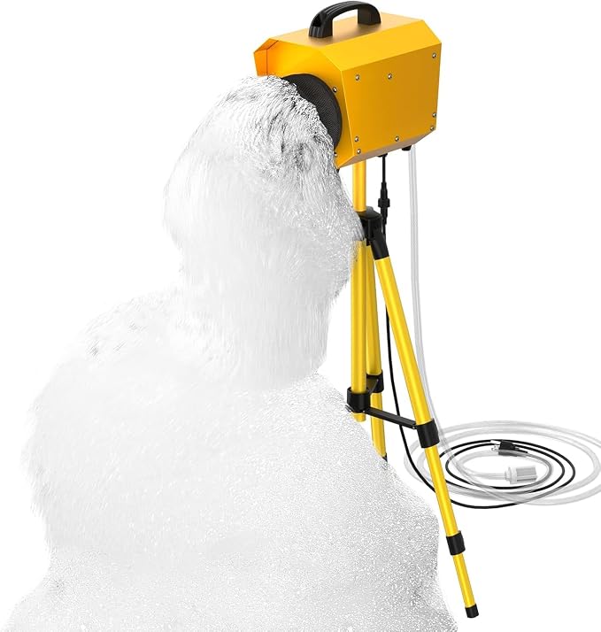 UPGREY Foam Machine for Parties, 3–5m Spray Cannon, Waterproof Foam Maker with Adjustable 4-Position Tripod Stand, Control Box & Pump for Birthday Parties