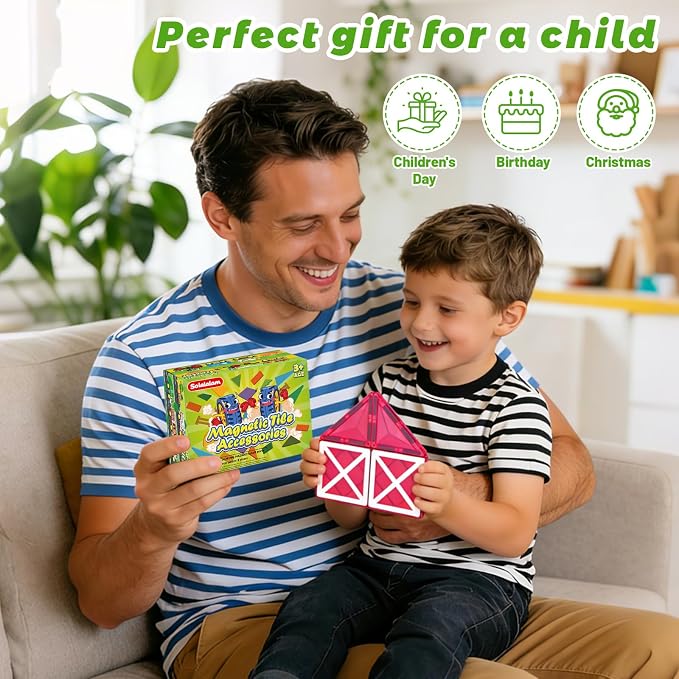 Toys City Cars Road Set for Magnetic Tiles, 5pcs Urban Traffic Preschool Educational Learning Toys for Kids Age 3-7, 3D Rescue Car Compatible with Magnet Tiles & Blocks
