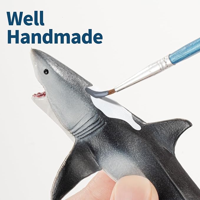 10PCS 5-8" Shark Toys for Toddlers 3-5 5-7, Sea Ocean Animals Bath Toys for Kids Age 3 4 5 6 7 8, Shark Figurines Cake Toppers, Birthday Party Favors & Gifts for Kids Ages 3 4 5 6 7 8