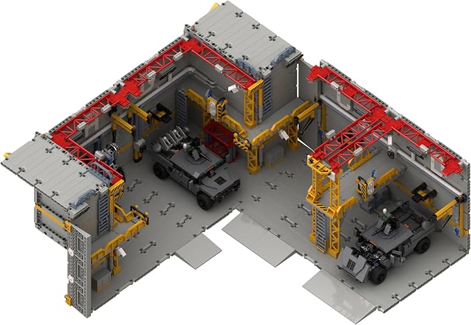 MyBuild Mecha Hangar 7008 – Robot Building Kit, Modular Mecha Base & Multi-Level Display System, Maintenance Bay for Mech Builds, Compatible with 7006 & 7007, Ages 16+