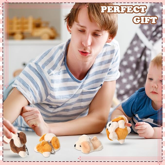 Sosation 20 Pcs Mini Stuffed Animal Dog Bulk Adopt a Puppy Favors Soft Puppy Gift Party for Kids Vet Tech Birthday Party Charity Donation Classroom Goodie Stuffer (Stylish Style,Traditional Color)