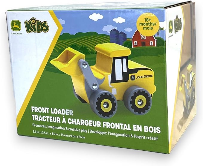 John Deere Wooden Front Loader Educational Toy