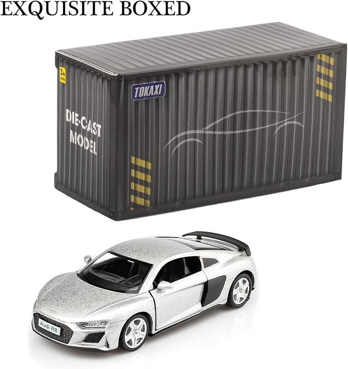 TOKAXI 1/36 Scale Audi R8 Diecast Model Cars,Pull Back Vehicles Toy Cars,Cars Gifts for Boys Girls
