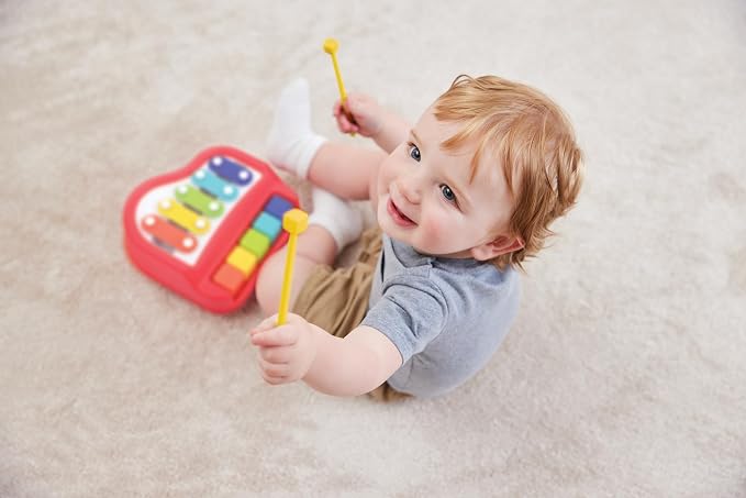 Kidoozie Happy Keys Music Maker - Musical Fun for 12 Months + Toddlers - 2-in-1 Piano & Xylophone!