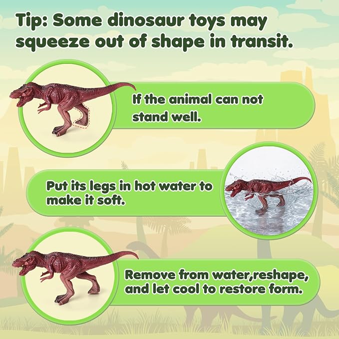 Dinosaur Toys for Kids 3-5,45PCS Realistic Jurassic Dinosaurs Figures with Eggs&Trees&Fence Playset to Create a Dino World,Educational Figures, Great Gift for Toddler Boys & Girls