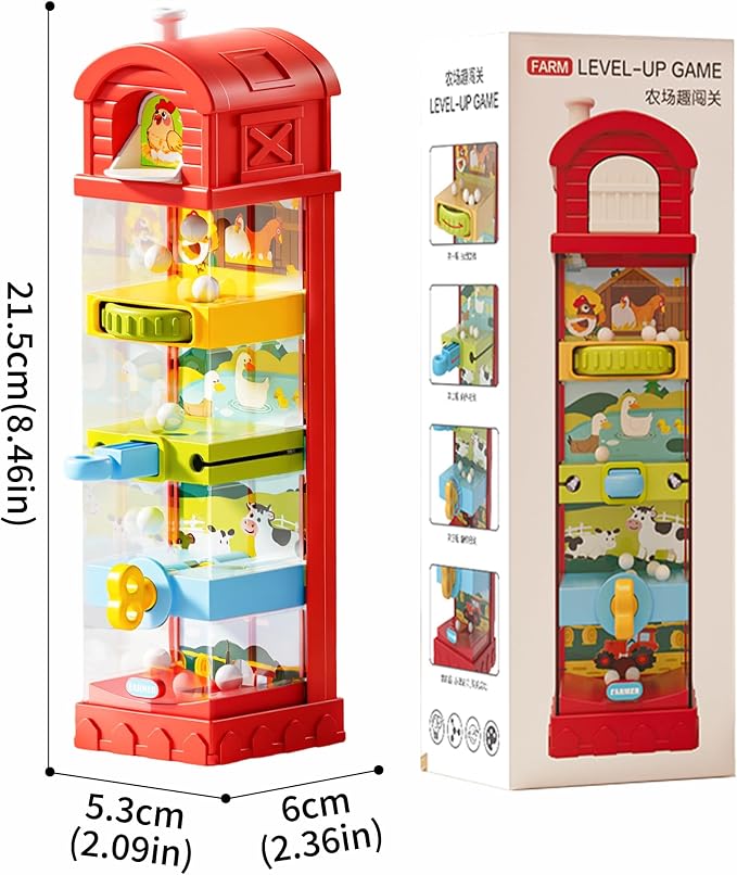 Montessori Toys for 2 Year Old - Farm Egg Maze Adventure Game Toy with 5 Fine Motor Activities, Cause & Effect Travel Toy.