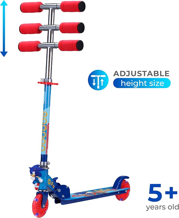2 Wheel Kick Scooter for Kids, Foldable, Light Up LED Wheels