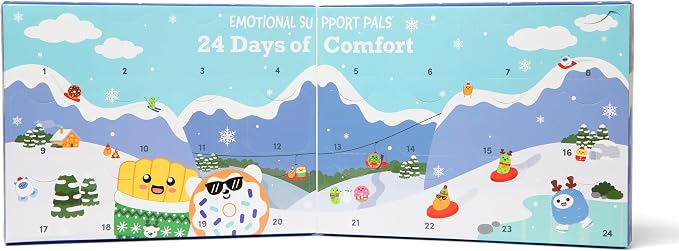Emotional Support Advent Calendar by Relatable, Includes Mini Plush Toys and Ornaments, Fun and Stocking Stuffer for Loved Ones of All Ages, Includes 24 Ornaments in Countdown Calendar