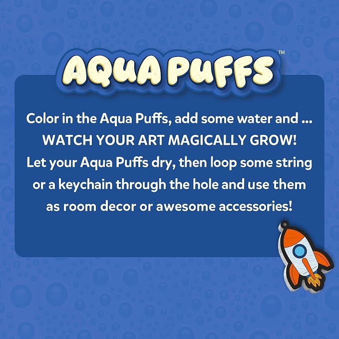 Skillmatics Aqua Puffs - 3D Art Kit, Just Boy Things, Mess-Free Paint by Number Craft for Kids, DIY Color & Inflate Activity, Travel Toys & Creative Gift for Ages 4, 5, 6, 7, 8, 9, 10