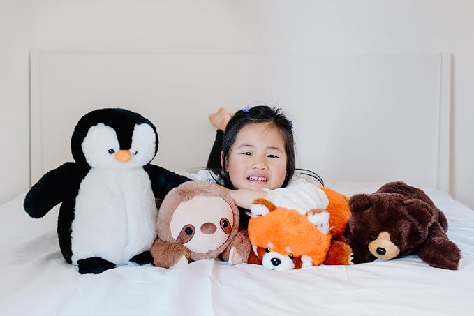 Penguin Sensory Weighted Vibrating Pillow, Pressure Activated for Kids Adults, 11x20, Pillow Animal, Calming Therapy for Focus and Balance, Weighted Stuffed Animals, Weighted Plush, Sensory
