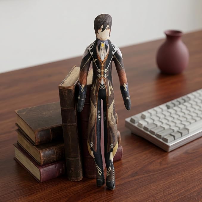 Zhongli Anime Figure Keychain for Adult Fans, Genshin Impact Collectible Bag Hanging Keyring