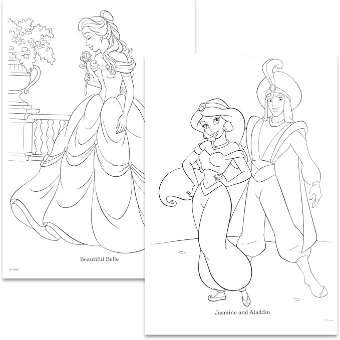 Disney Princess Coloring and Activity Book Set - 32 Cartoon Coloring Pages, Activities, Games, Puzzles, More | Disney Princess Coloring Book for Kids