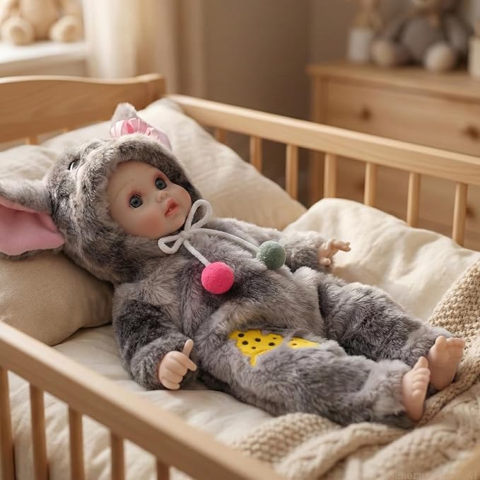 Baby Doll Realistic Soft Body 15 Inch Newborn Doll with Outfits | Cute Vinyl Head & Limbs, Lifelike Hand-Painted Details, Real Life Doll with Accessories Pretend Care, 3+ Year Old Girl Gifts
