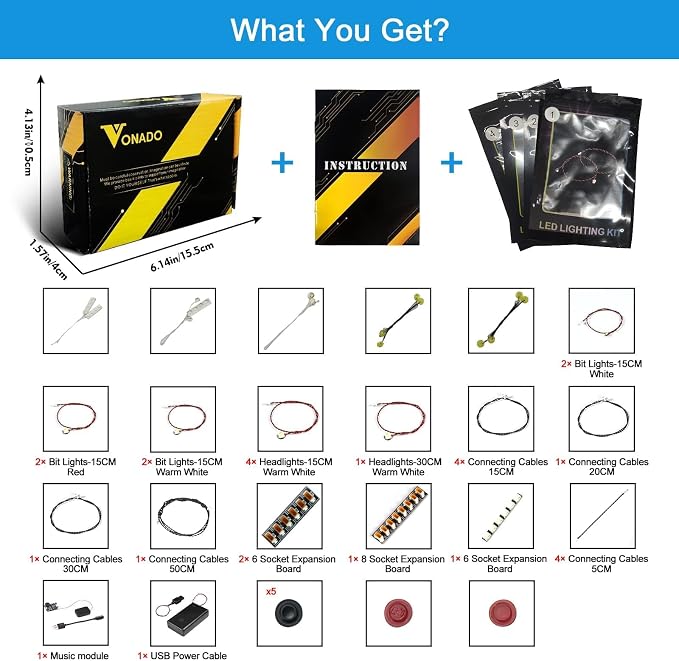 VONADO LED Light Kit Compatible with Home Alone Lego Set - Music Version