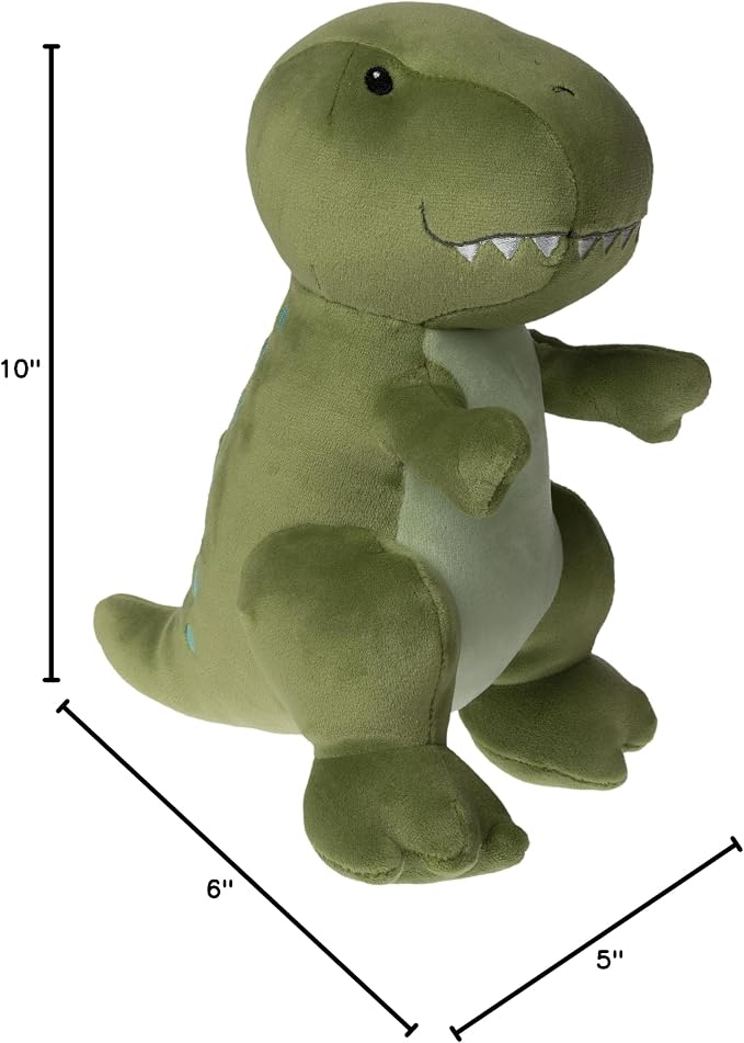 Mary Meyer Stuffed Animal Smootheez Pillow-Soft Toy, 10-Inches, Green T Rex Dinosaur