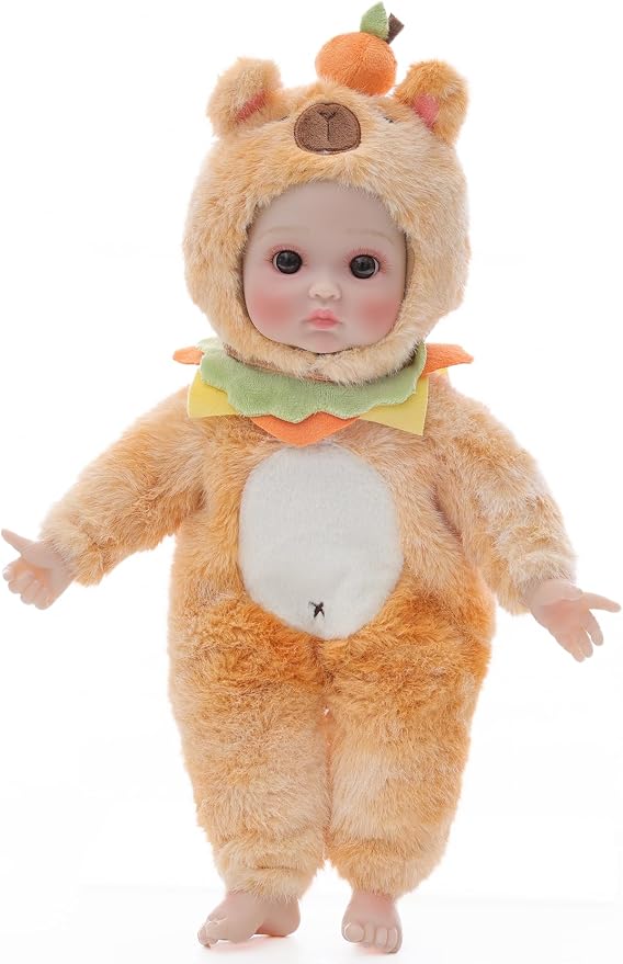 Baby Dolls, 15 Inch Realistic Soft Body Baby Doll Real Life Baby Dolls with Accessories, for 3+ Year Old Girls, Pretend Play, Collection, Gift-Ready (15", Orange)