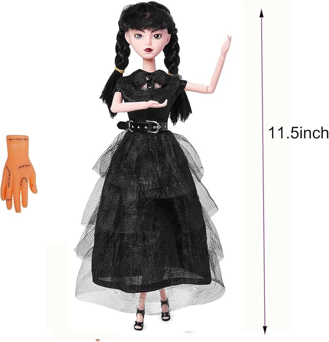 11.5" Fashion Dolls in Gift Box, High Heels, and Black Hair - Gift for Fans