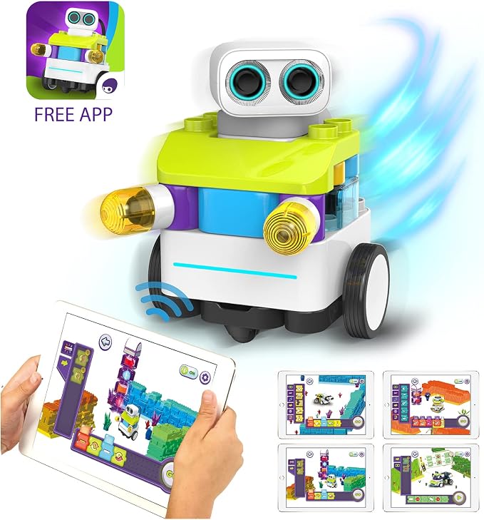 BOTZEES Classic Plus Coding Robots for Kids, Remote Control Robot, 8 in 1 AR STEM Toys for 4+ Years Old Kids (APP Based, iOS, Android and Kindle Fire Compatible)