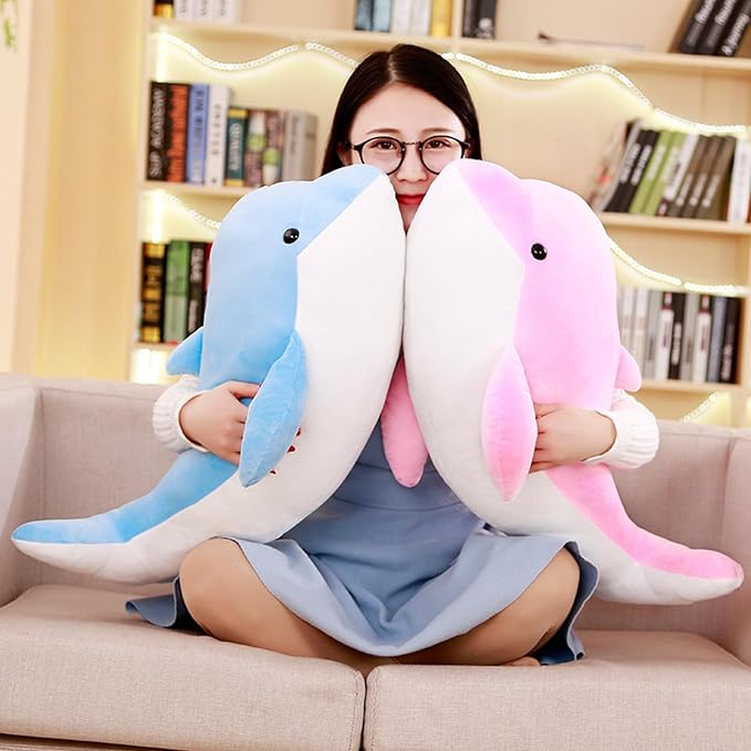 Dolphin Stuffed Animals Plush Pillows Soft Sea Animal Plush Dolls Stuffed Animal Plushies (Sky Blue-10.5Inch)