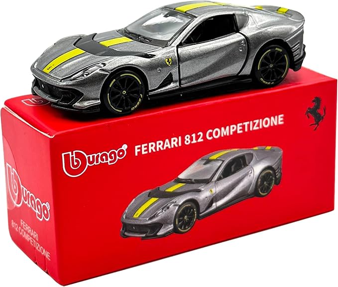 Bburago 1:64 Scale Ferrari Series Model Collection Race Diecast Metal Model Car (812 COMPETIZIONE)