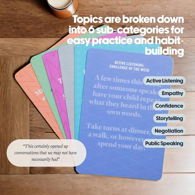 Speaking with Impact 52 Challenge Cards for Kids & Parents | SEL Emotional Intelligence | Social Emotional Learning Activities | Life Skills Classroom Must Haves | Teachers & Psychologists