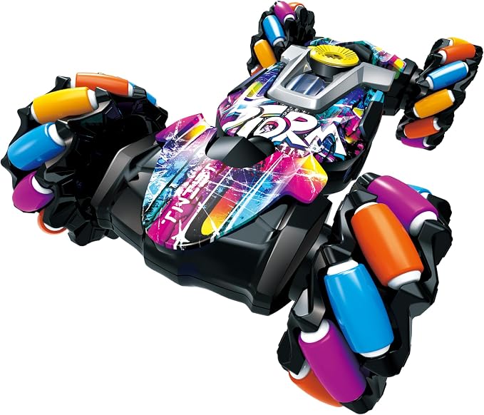 Gesture Sensing RC Stunt Car,Remote Control Car Toys for Ages 5-7-13,with Lights Music Spray,4WD 360° Spins All Terrains Kids Toys RC Cars,3-6 Year Old Boy Birthday Gift & 3-12 Best Gift for Kids