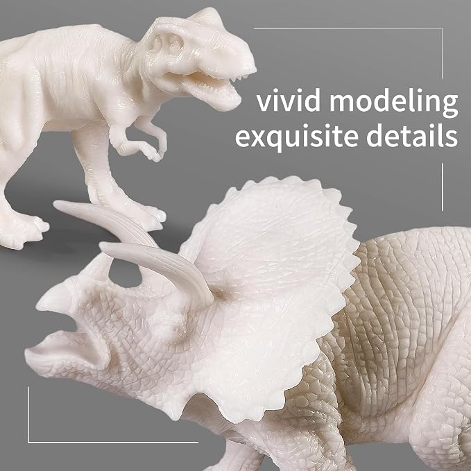 3D Dinosaurs Painting Kit with 12 Dinos for Kids Age 3-15, Arts and Crafts Kits Drawing Toys with Dinosaurs Set Creativity Gifts for Boys and Girls