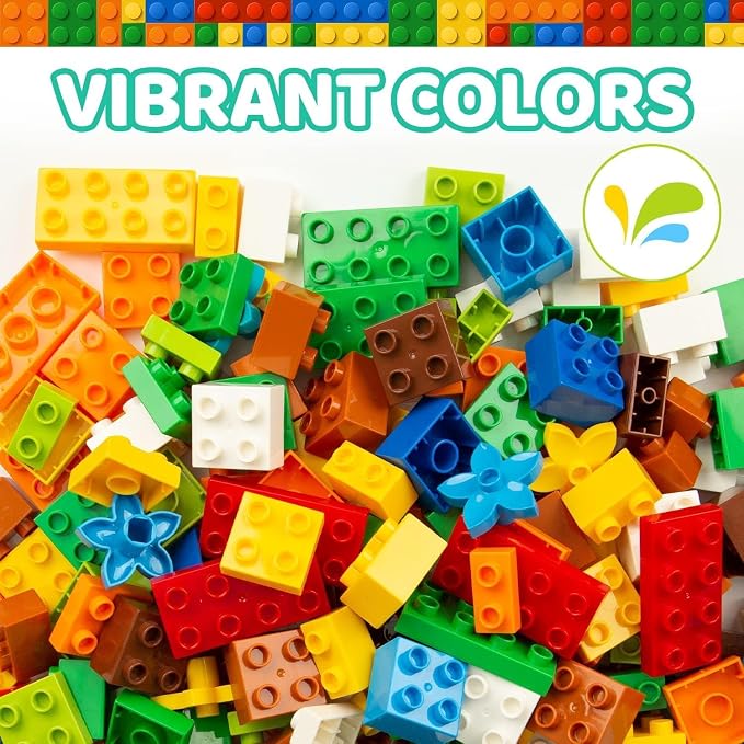 240 Piece Large Building Blocks for Toddlers 3 and up, Classic Building Bricks Set for Kids of All Ages, Compatible with Duplos and Most Brands