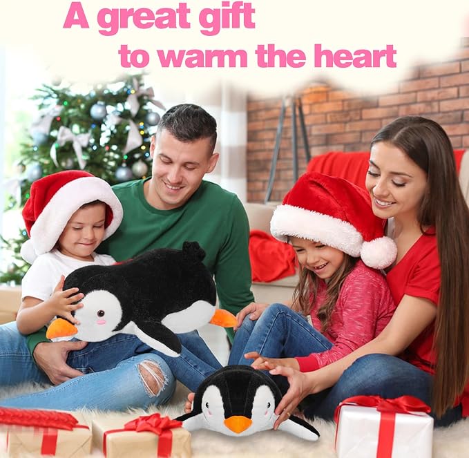 CSVBTRF Weighted Stuffed Animal, 4.2 lbs 19" Penguin Plush Hugging Pillow for Kids Gift - Penguin Stuffed Animal Gifts for Kids Boys and Girls