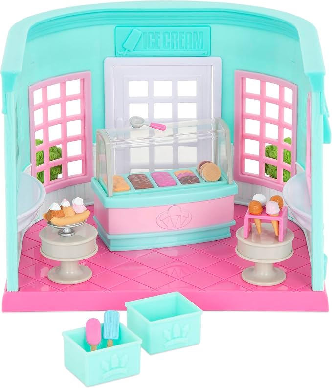 Li'l Woodzeez – Dollhouse Furniture Set with 26 Pieces – Living Room & Nursery Includes Sofa, Crib & Miniatures with 3 Posable Figures – Toddler Doll House Playset for Imaginative Play 3+ Years
